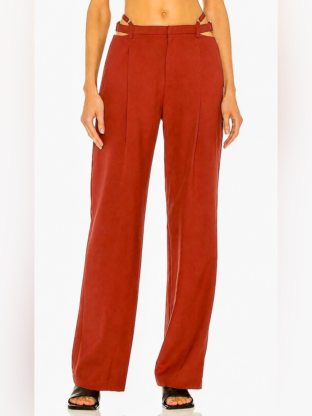 Dion Lee Lingerie Cut Out Pants in Rust